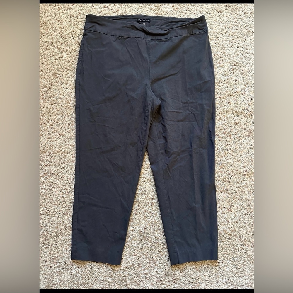 Counterparts Womens Size 18W Pull On Grey Flat Front Career Dress Pants